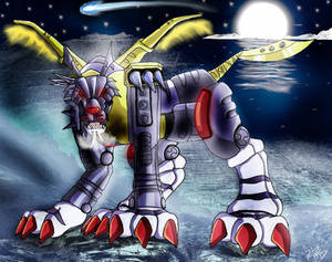 Metalgarurumon on the ice