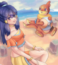 Dawn and buizel