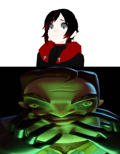 MMD RWBY: Scared Ruby reacts to Theodore Peterson