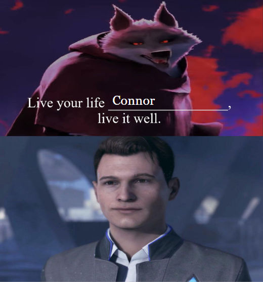 Death Wolf lets RK800/Connor live by FORDLORDTORD1 on DeviantArt