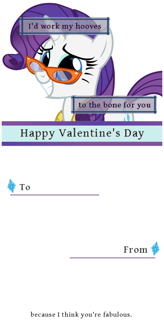 Happy Valentine's Day from Rarity