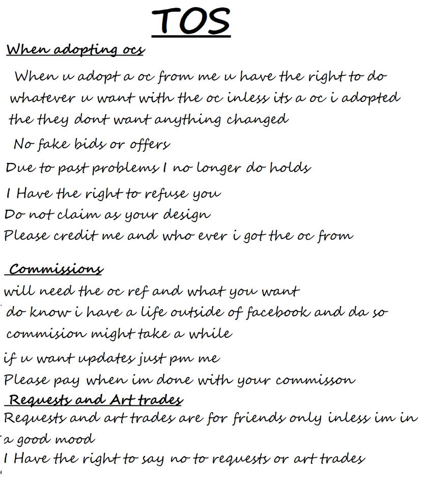 TOS Rules by MyraChappell1998 on DeviantArt