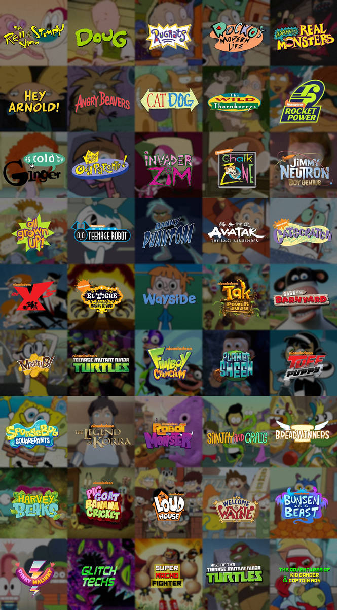 All The Original Nickelodeon Cartoons by Astrokira on DeviantArt