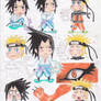 Naruto manga - Naruto and Sasuke chibies