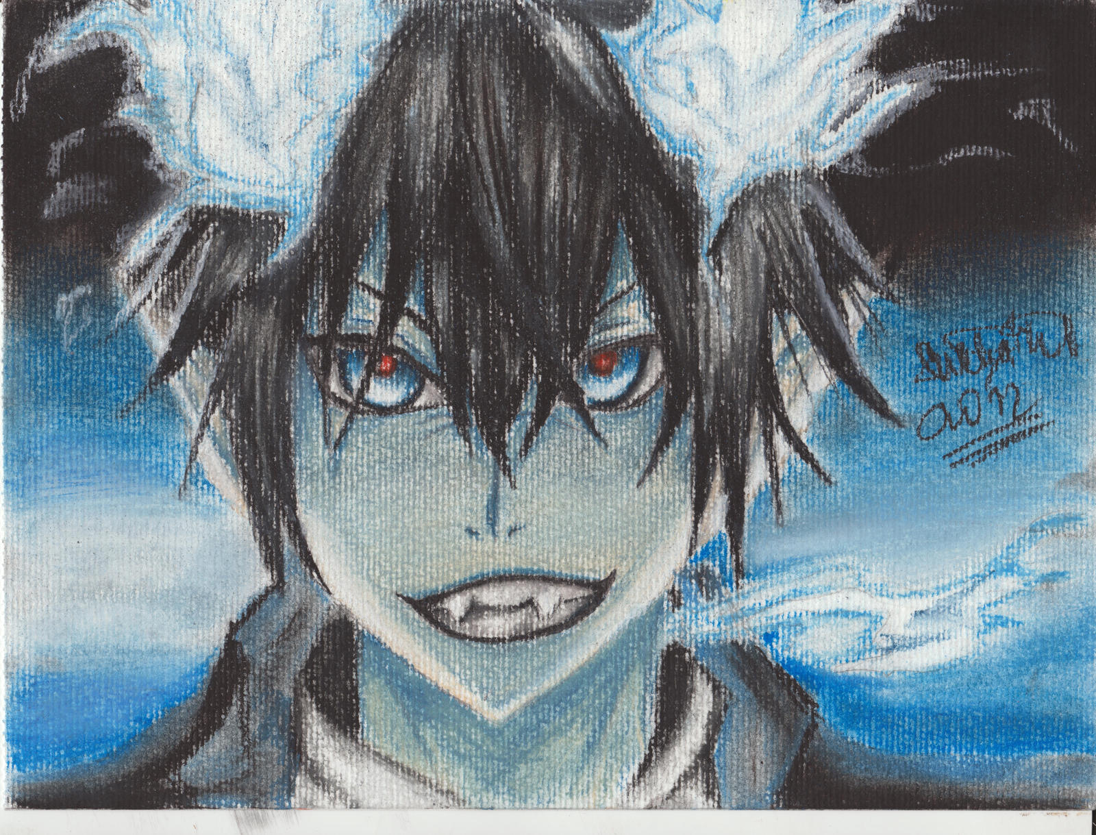 Rin from Blue Exorcist in demon form