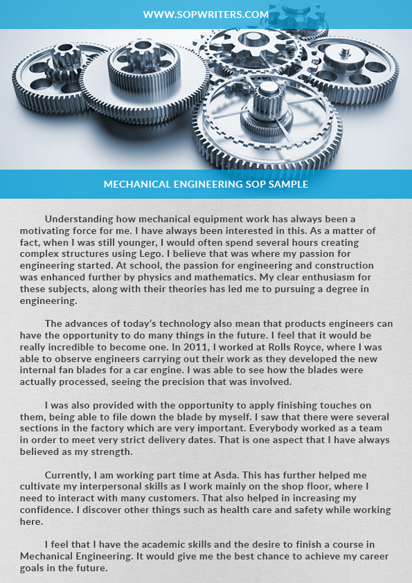 Mechanic Sop Examples Mechanical Engineering SoP Sample by sopwriting on DeviantArt