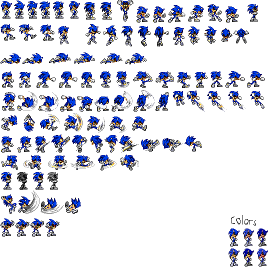 sonic advance - sonic spritesheet by rafapixelcreator on DeviantArt