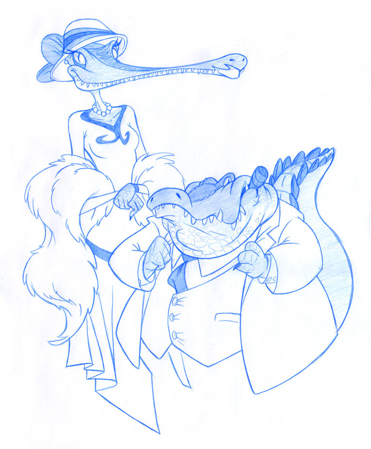 Pushfighter Deviantart Croco Couple by pushfighter on DeviantArt