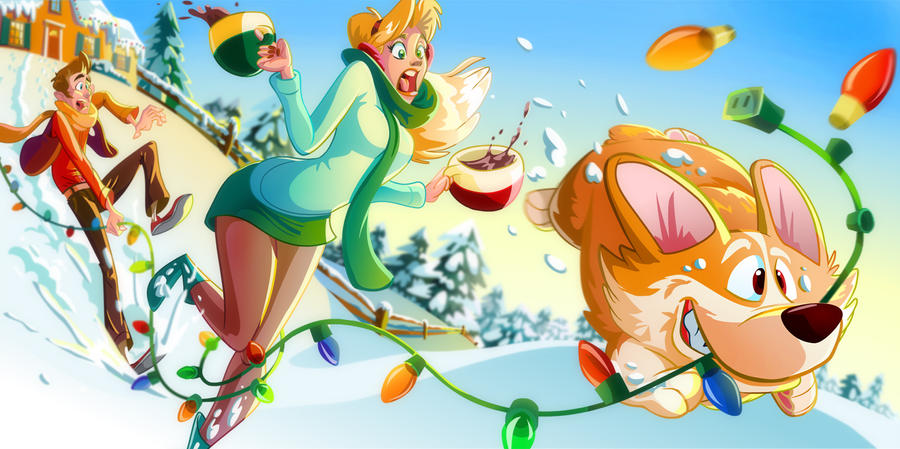 Pushfighter Deviantart Running away with Christmas by pushfighter on DeviantArt
