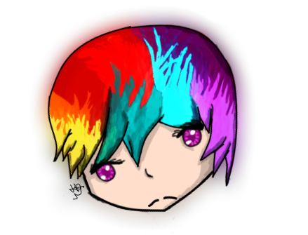 Art Trade with iRaspbxrrySundae (Chibi Headshot)