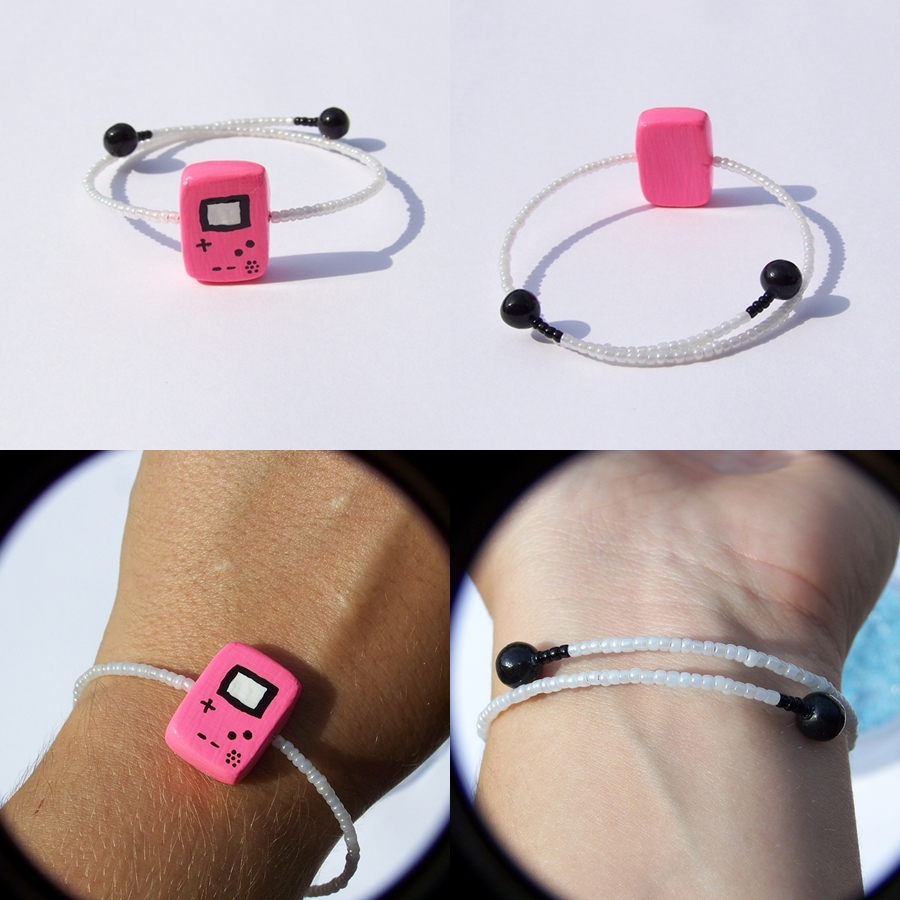 Hot Pink Gameboy Color Bracelet