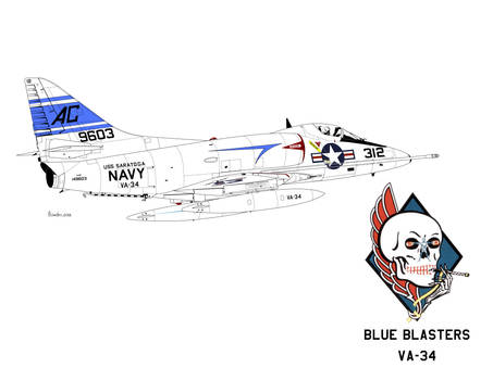 A-4C Skyhawk VA-34 Blue Blasters