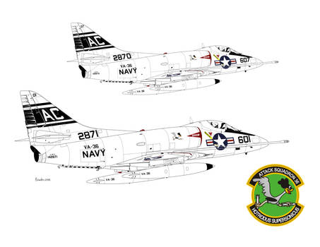 VA-36 Roadrunners USS Saratoga A-4D-2 Skyhawk