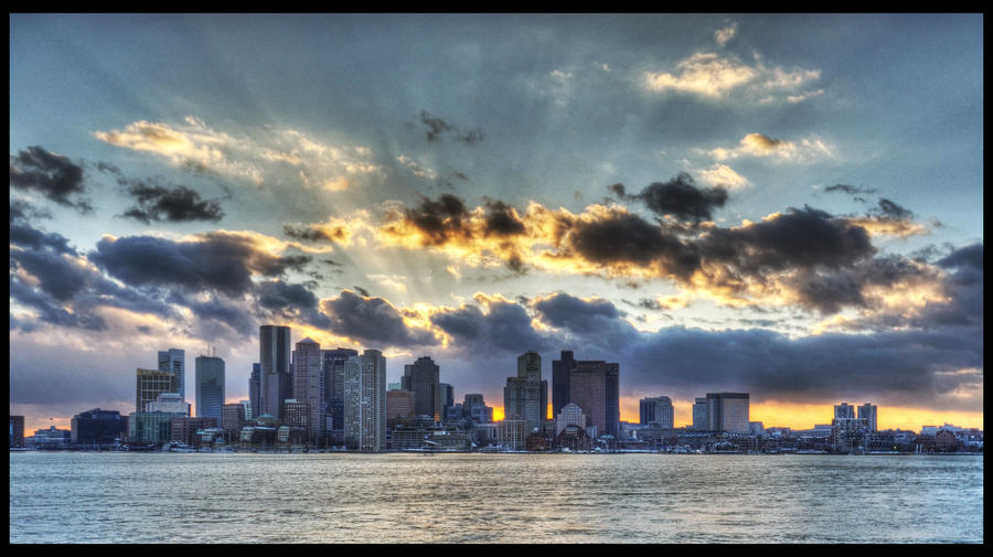 Sunset above Boston