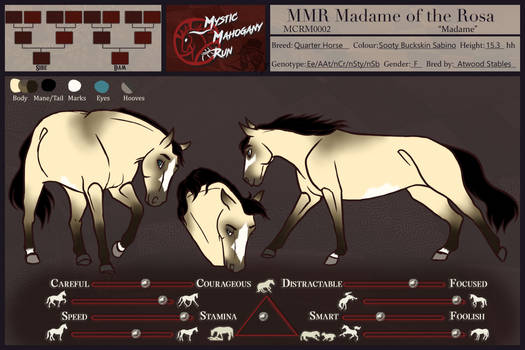 MMR Madame of the Rosa Stable Card