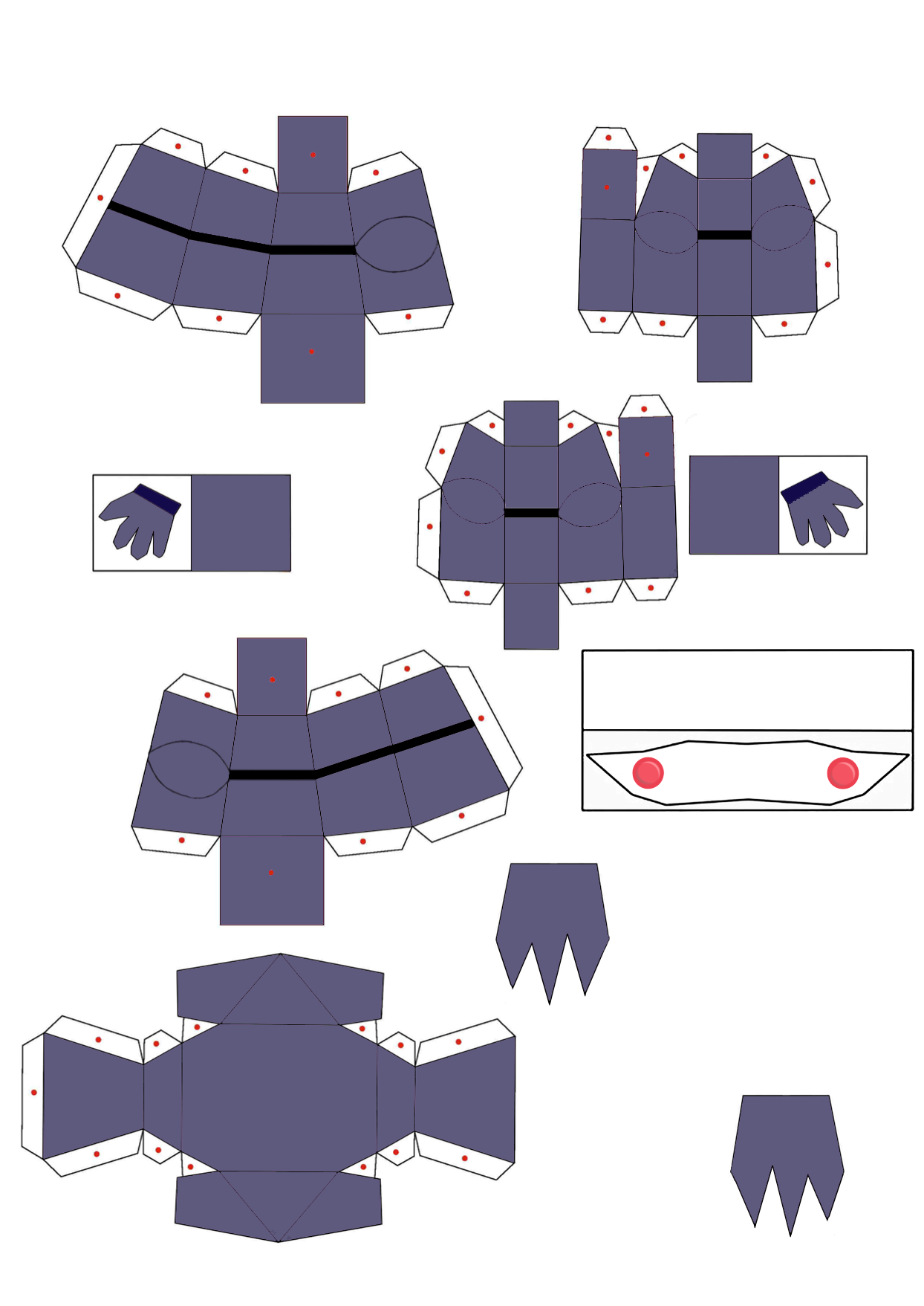 five nights at freddy's papercraft Sugar Pt1 v2.0 by
