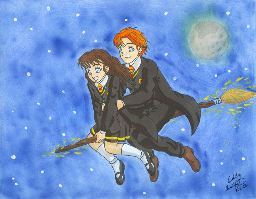 Harry Potter Broom Ride By Ryoko And Yami On Deviantart
