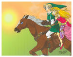 Zelda: Sunset Ride by Ryoko-and-Yami