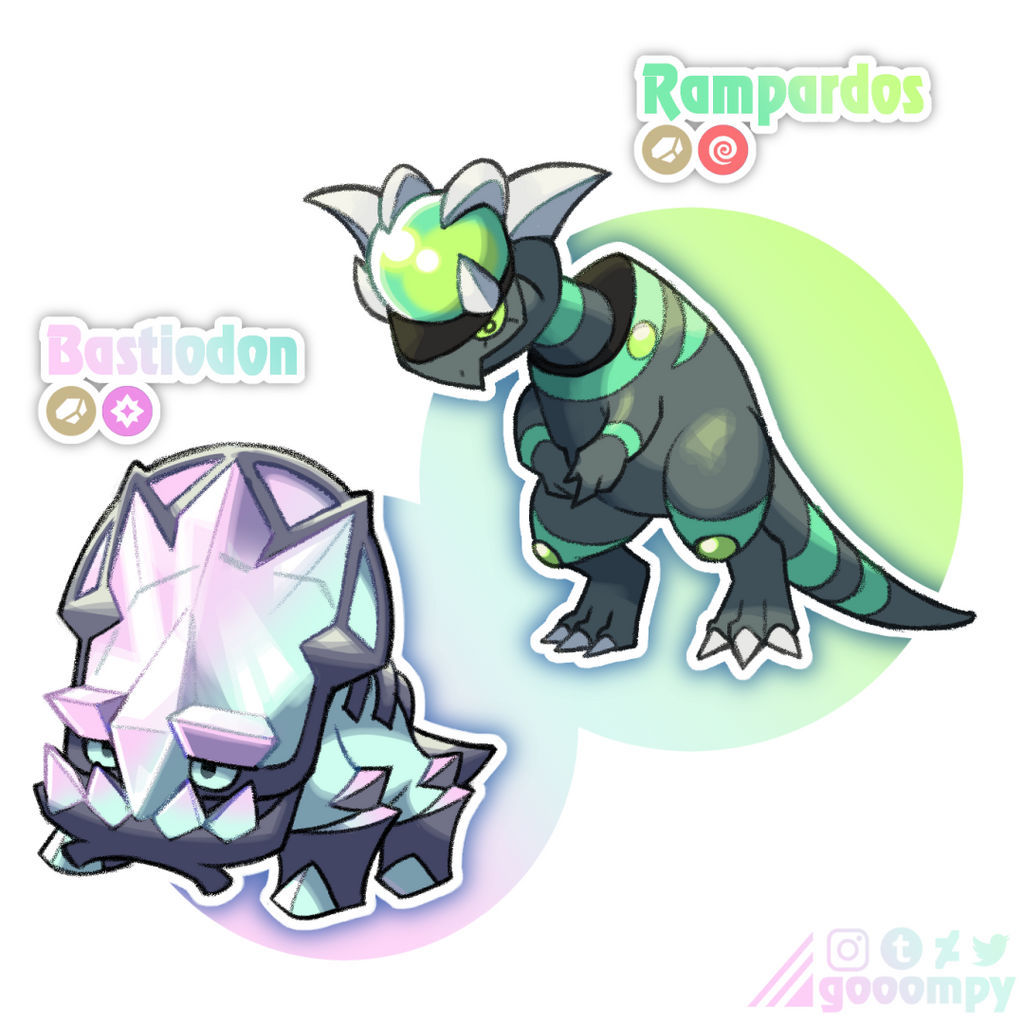 Variant Rampardos Rampardos and Bastiodon Variants by Gooompy on DeviantArt