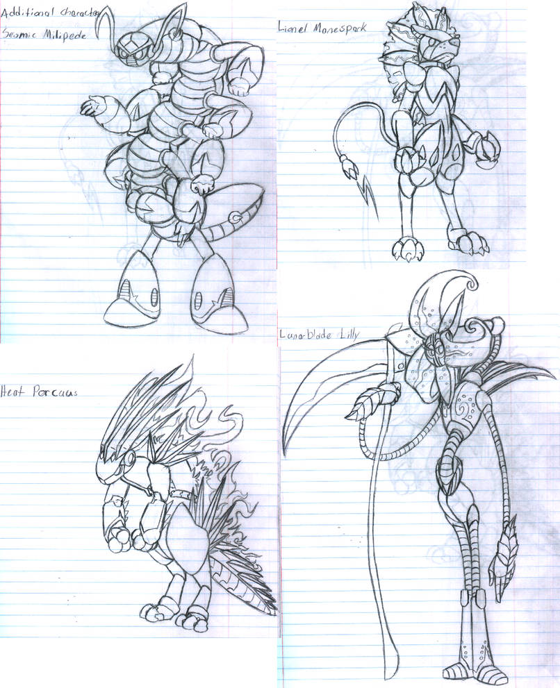 Drawing Reploids BG Reploids, part 1 by GoldenRiverShark on DeviantArt