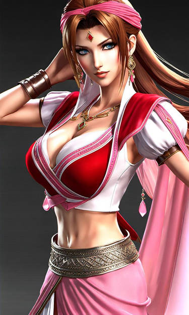 Aerith Gainsborough as a belly dancer