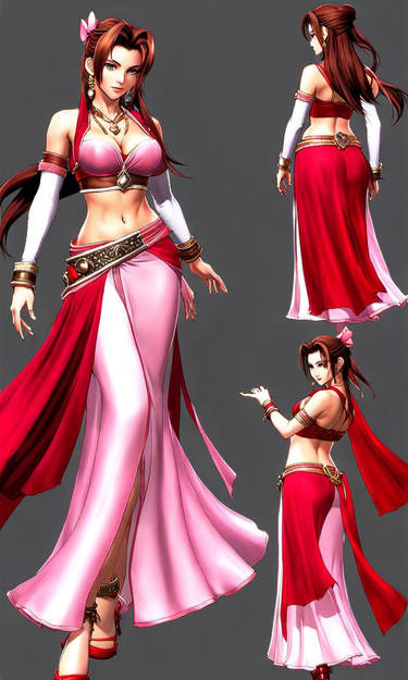 Aerith Gainsborough belly dancer outfit models