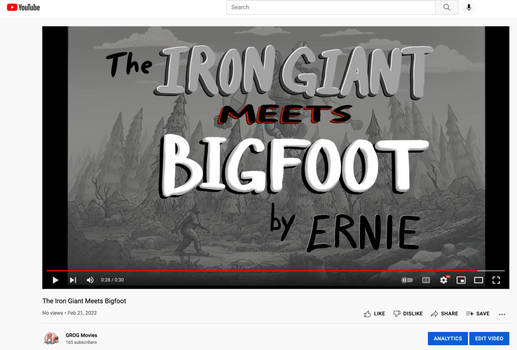 The Iron Giant Meets Bigfoot on Youtube