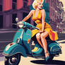 Marylin Monroe on a Vespa #3