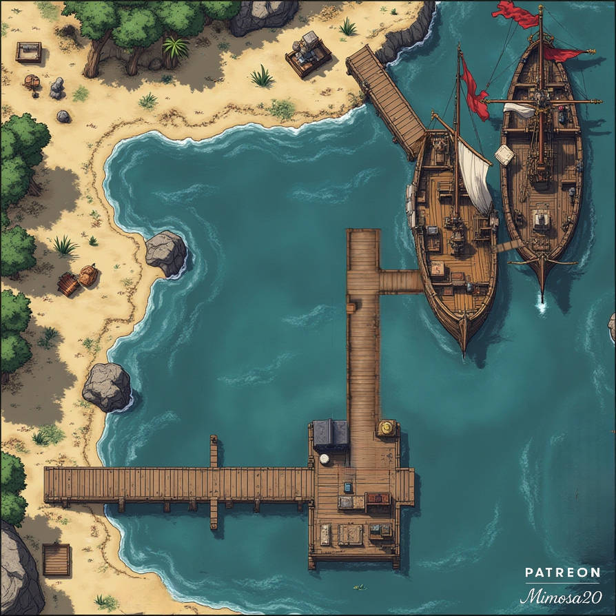 Battle Map Raft Pirates Ships, Battle Map. by Mimosa20 on DeviantArt