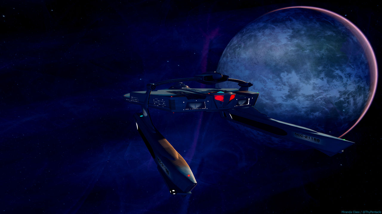 Miranda Class (rear view) by thypentacle on DeviantArt