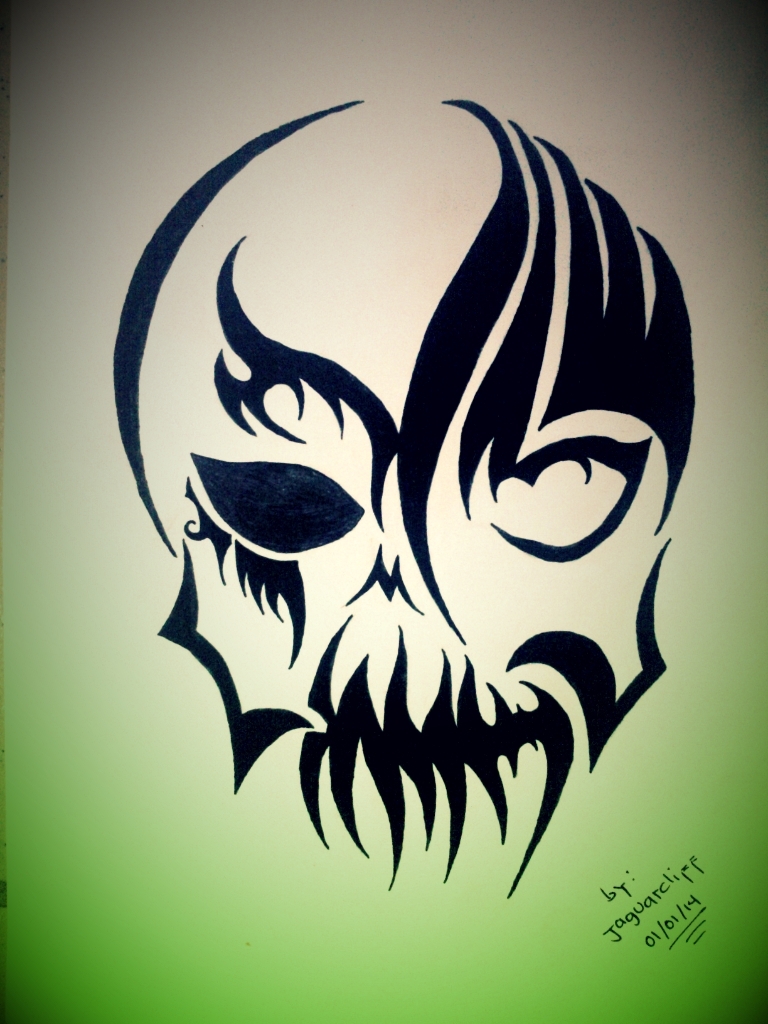 Devil's Skull - tribal tattoo by jaguarcliff on DeviantArt Devil's Skull - tribal tattoo by jaguarcliff on DeviantArt