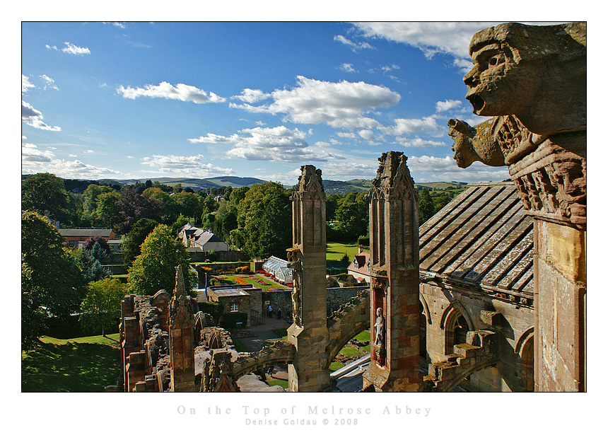 On the top of Melrose Abbey