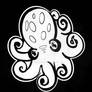 black and white octopus