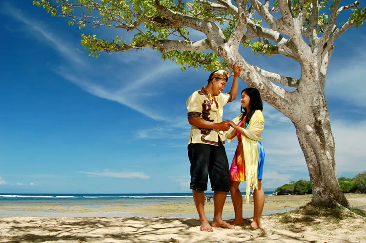 a couple in nusa dua