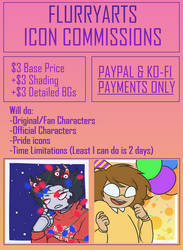 ICON COMMISSIONS SHEET