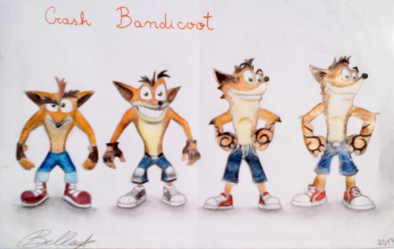 Crash Bandicoot evolution