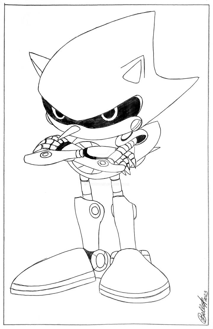 Anniversary Series Lineart - Metal Sonic by BroDogz on DeviantArt