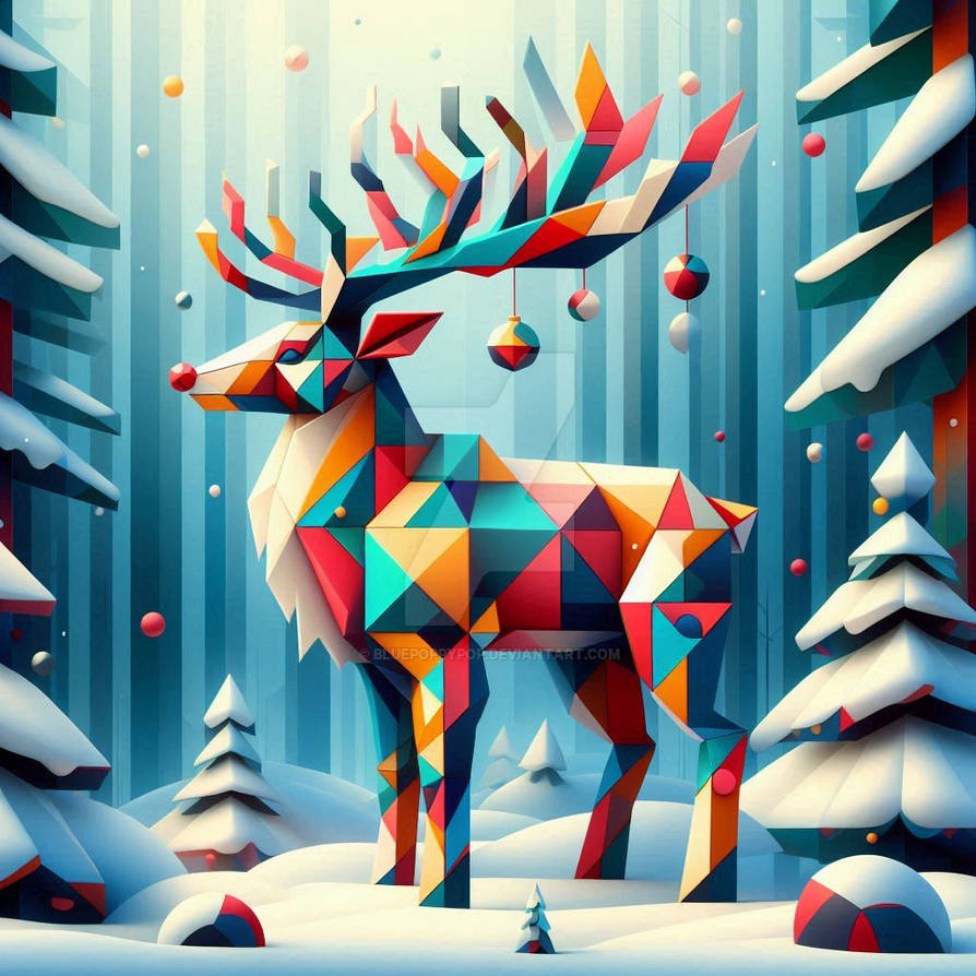 Abstract Ruhdoph Abstract Rudolph by Bluepoppypop on DeviantArt