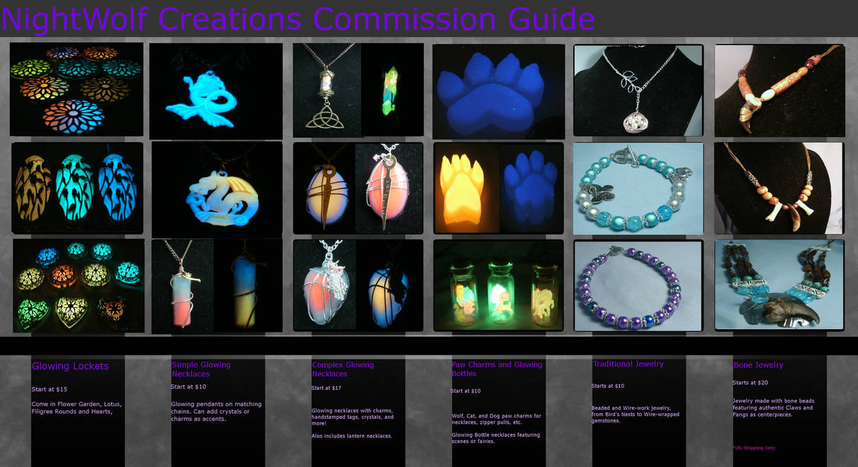 Commission Price Guide