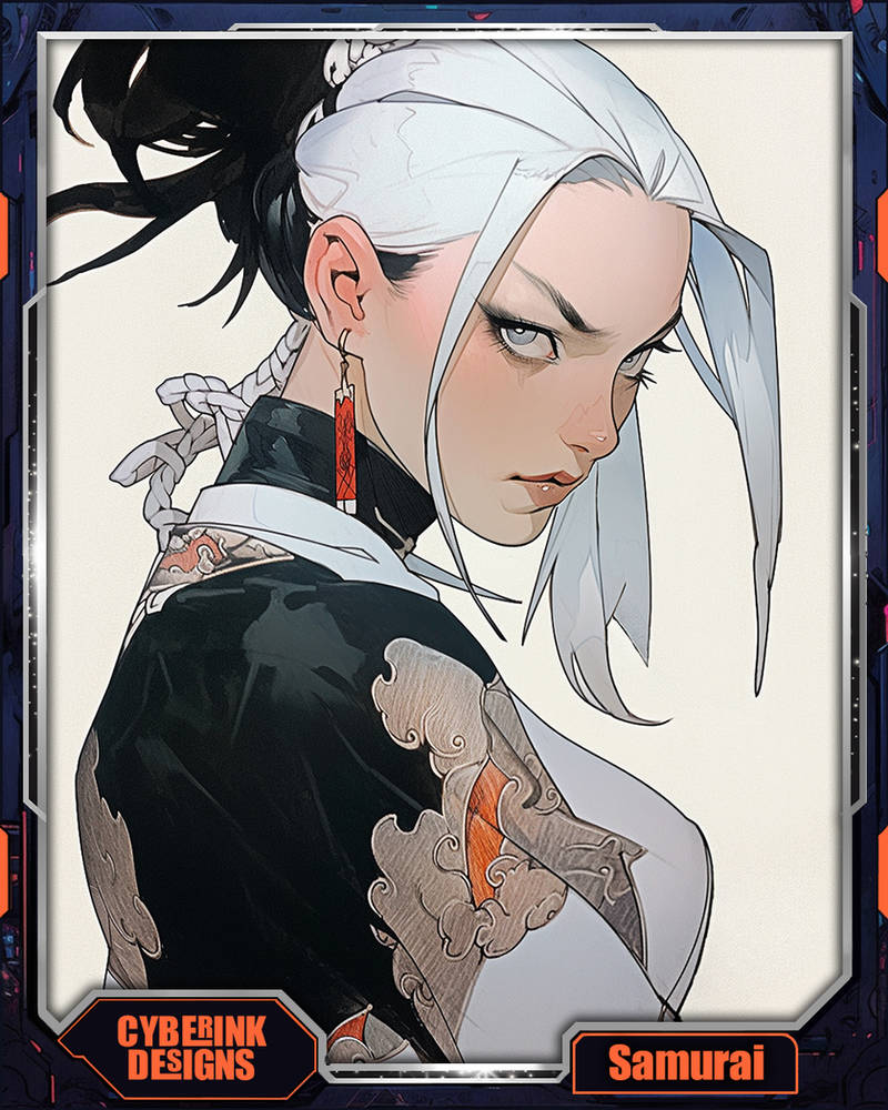 Female Samurai Closeup by CyberInkDesigns on DeviantArt