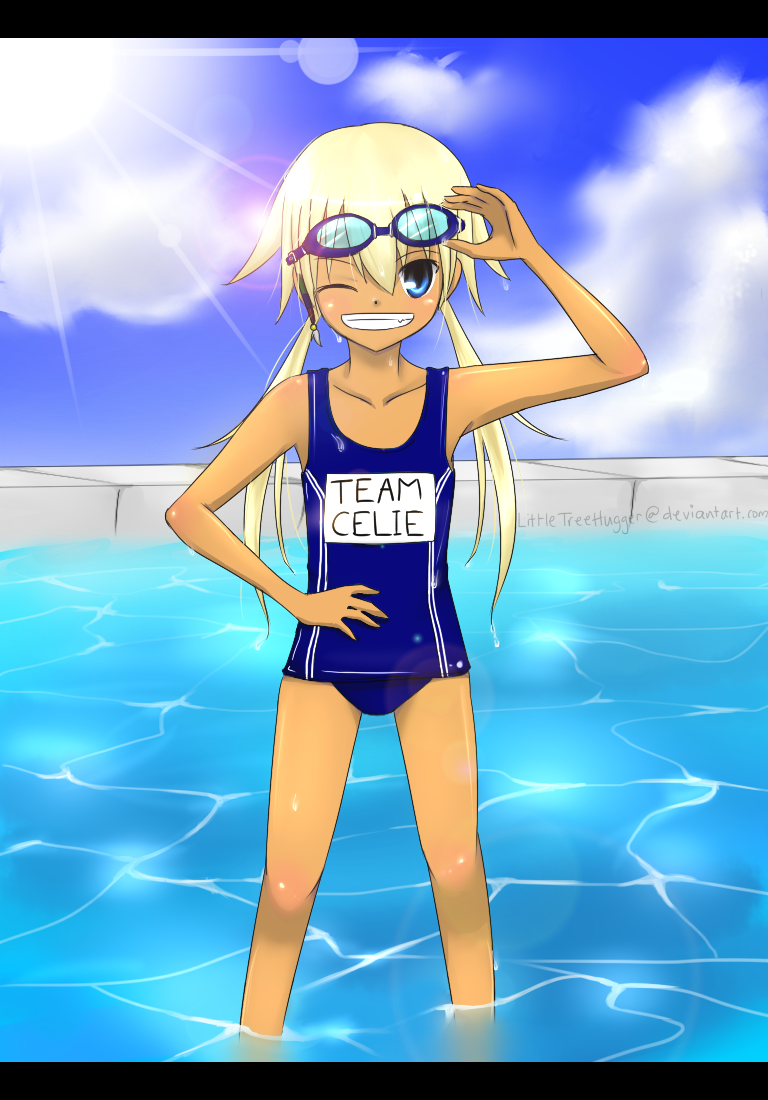 Team Celie: Ivory swimming