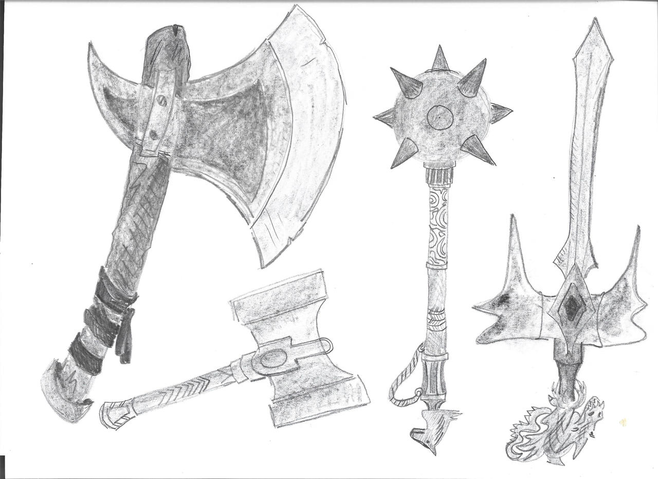 Hand Weapons Draw Tutorial Weapons by PetraScar on DeviantArt
