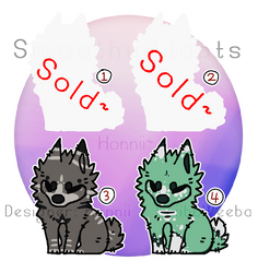 4 Cute Dogs/Wolfs Adoptables Auction ( 2/4 Open!~)