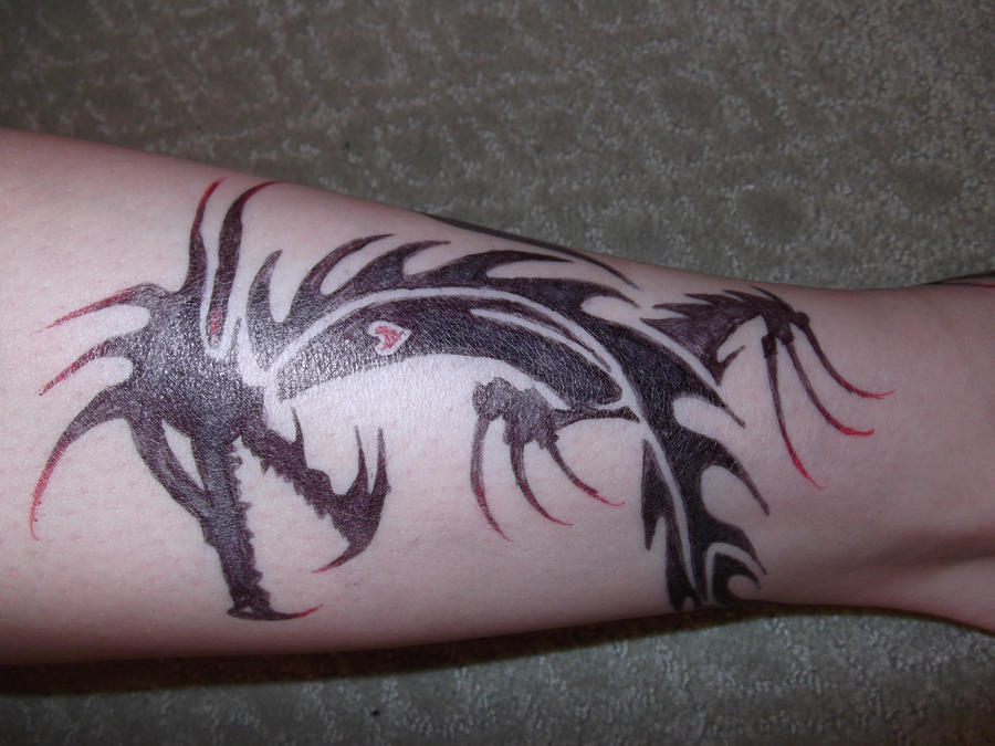 The coolest dragon tattoo ever (Head + Body)