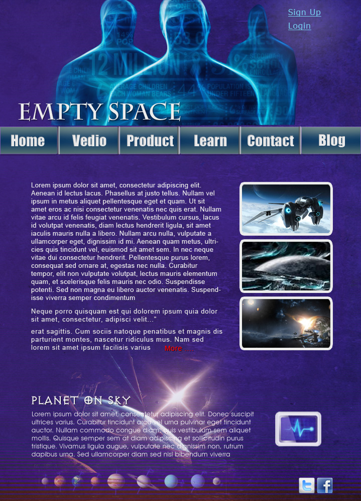 Empty space site