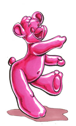 dancing gummy bear