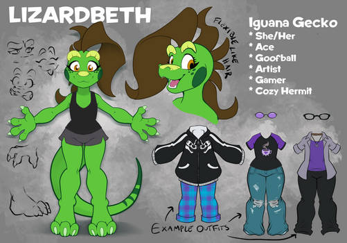 Lizardbeth ref sheet (2023 version)