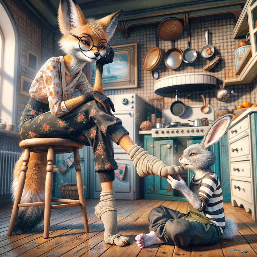 Fox And Rabbit by DeviantFur99 on DeviantArt