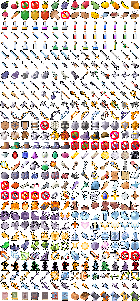 420 -Pixel Art- Icons for RPG