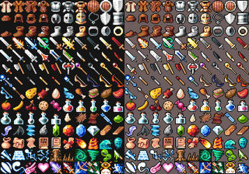 16x16 RPG Icons - Pack 1 - Free Sample by 7Soul1